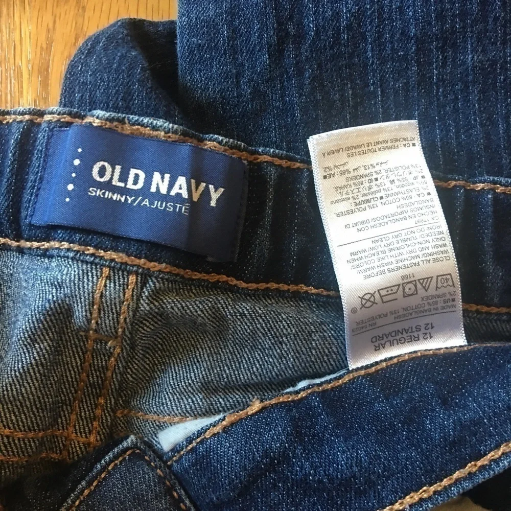 Old Navy girls skinny jeans with adjustable waist size 12 regular